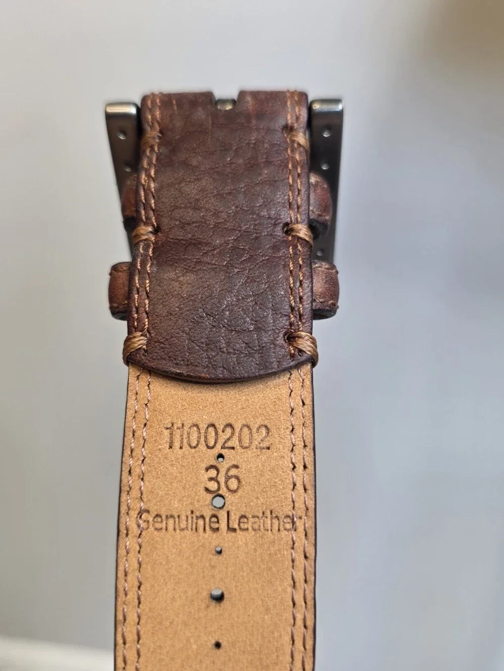 Nike Golf Brown Leather Belt Size 36 | Classic Athletic Casual Genuine Leather
